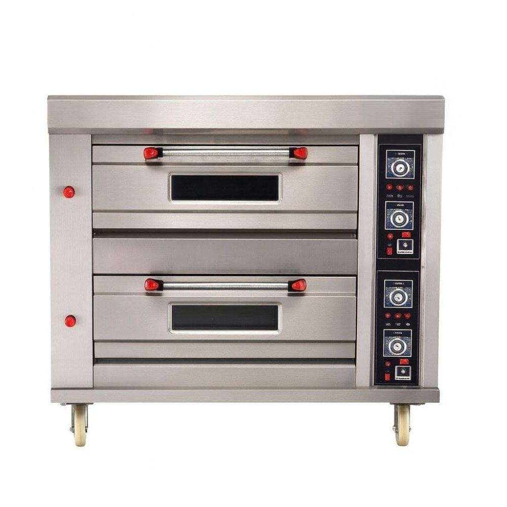 HGB-40Q Gas Deck Oven 2 Deck 4 Trays with Stone - Image 2