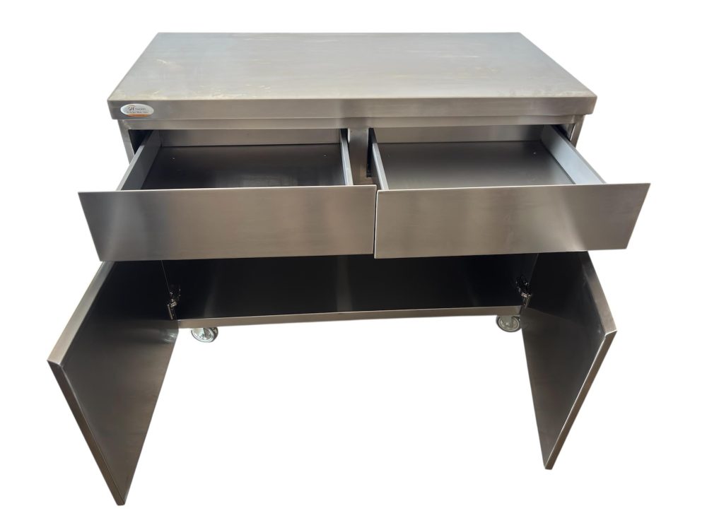 Stainless Steel Cabinet with Drawers & Doors - Image 3