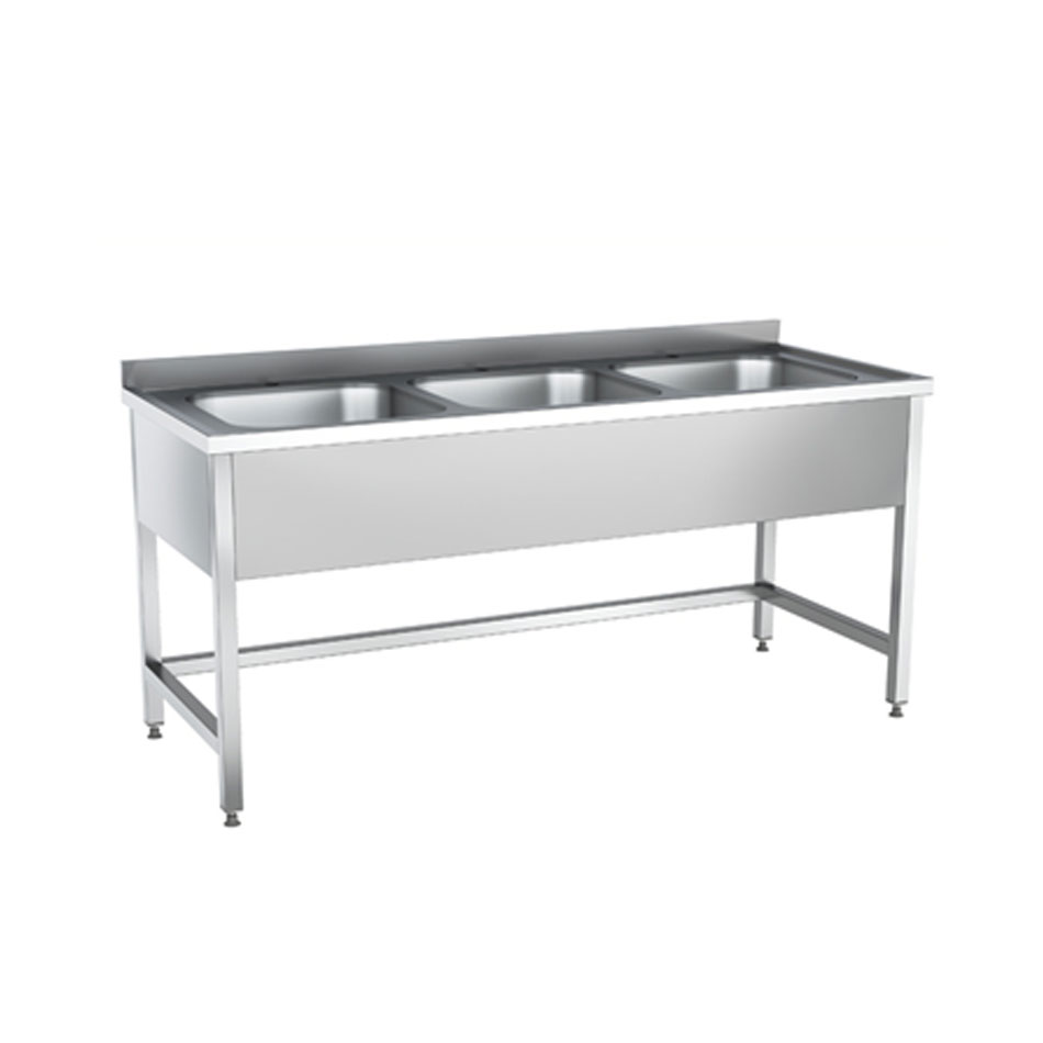 SS Sink 3 Bowl Commercial