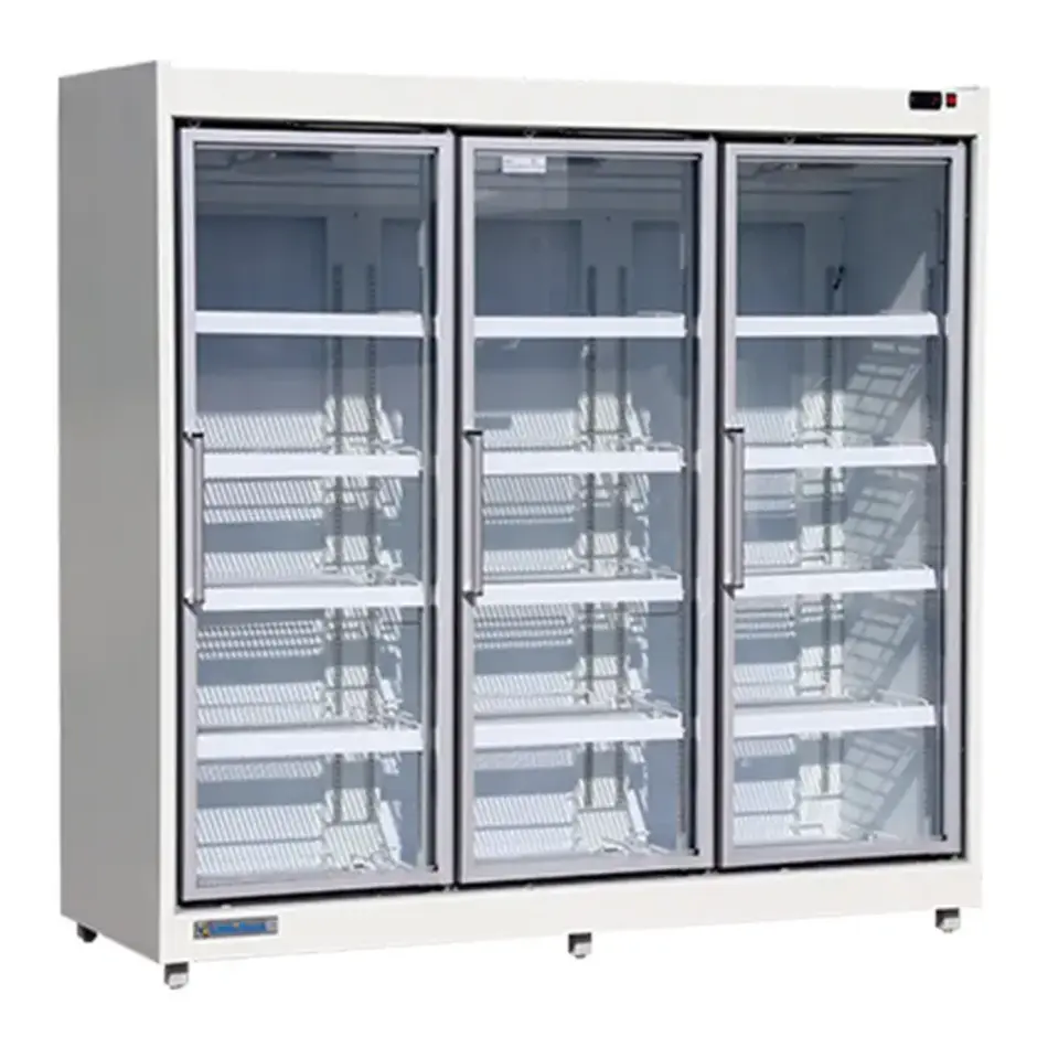 Triple glass door fridge