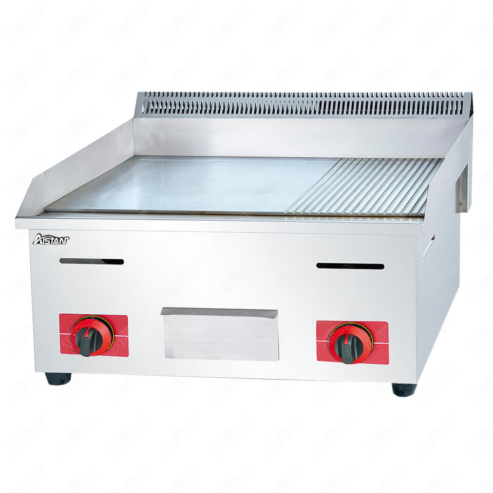 AS 722  Counter Top Gas Griddle with 1/3 Grooved