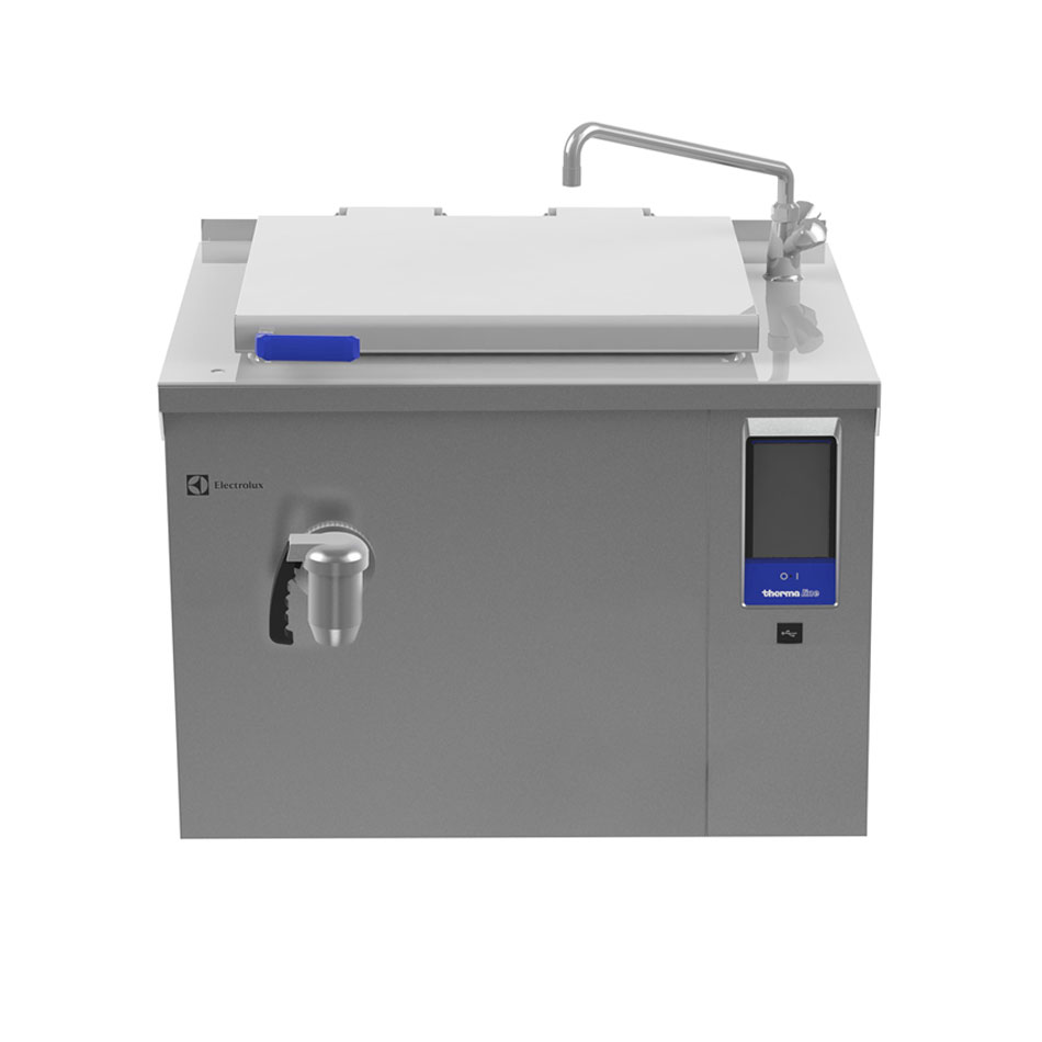 110L Electric Braising Pan – Rectangular, With Tap & Backsplash