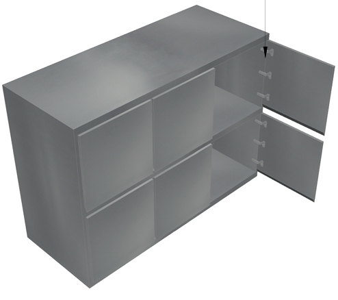 Stainless Steel Wall-Mounted Storage Cabinet - Image 3