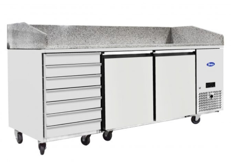 Atosa Pizza Prep Counter, Marble Top EPF3480GR - Image 2