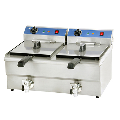 Electric Fryer Double Tank 6L+6L with drain