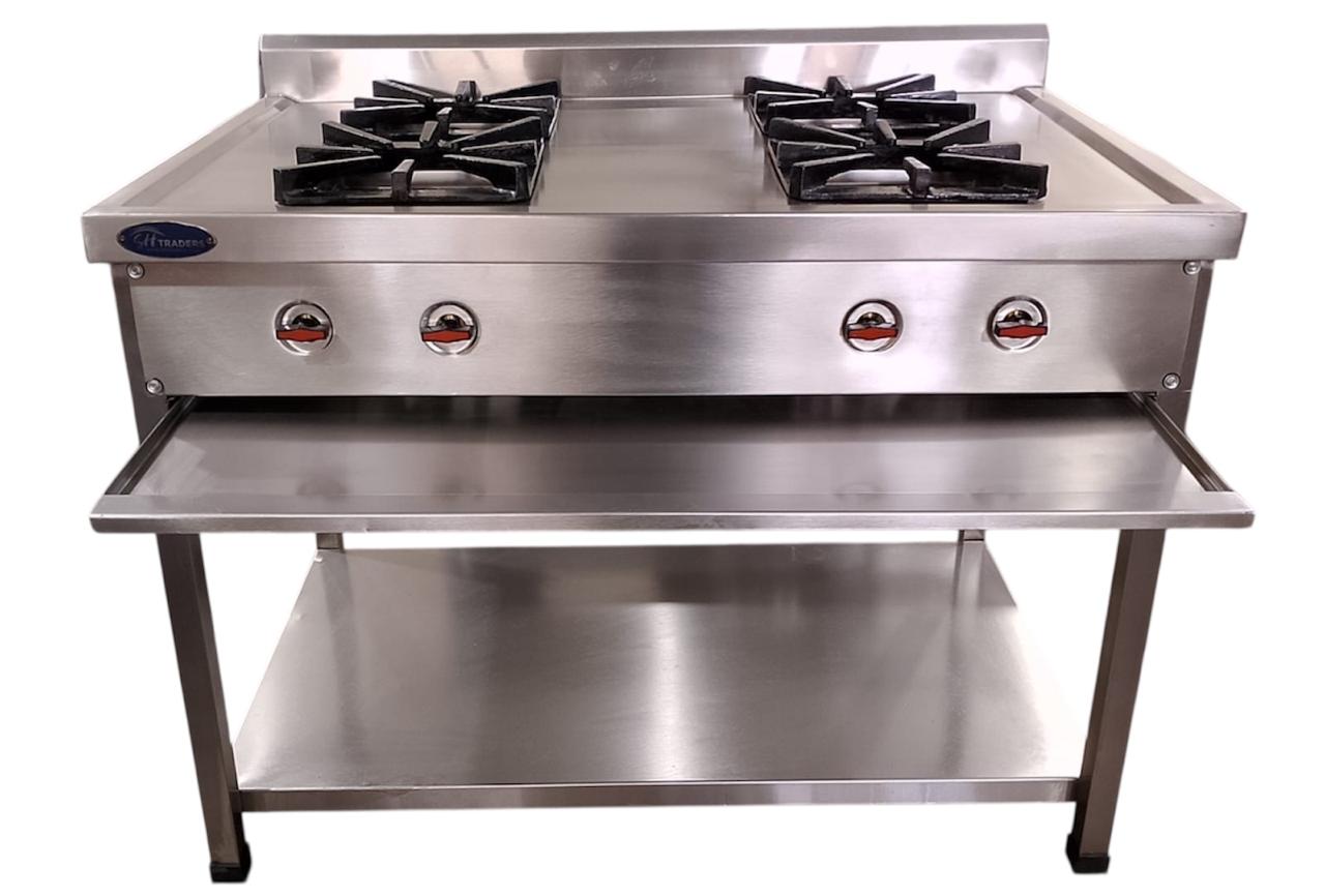 SH 4-Burner Commercial Gas Range with Undershelf