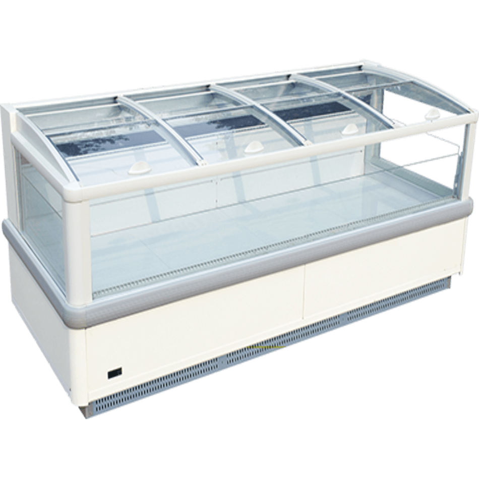 Island Chest Freezer with Sliding Glass Doors