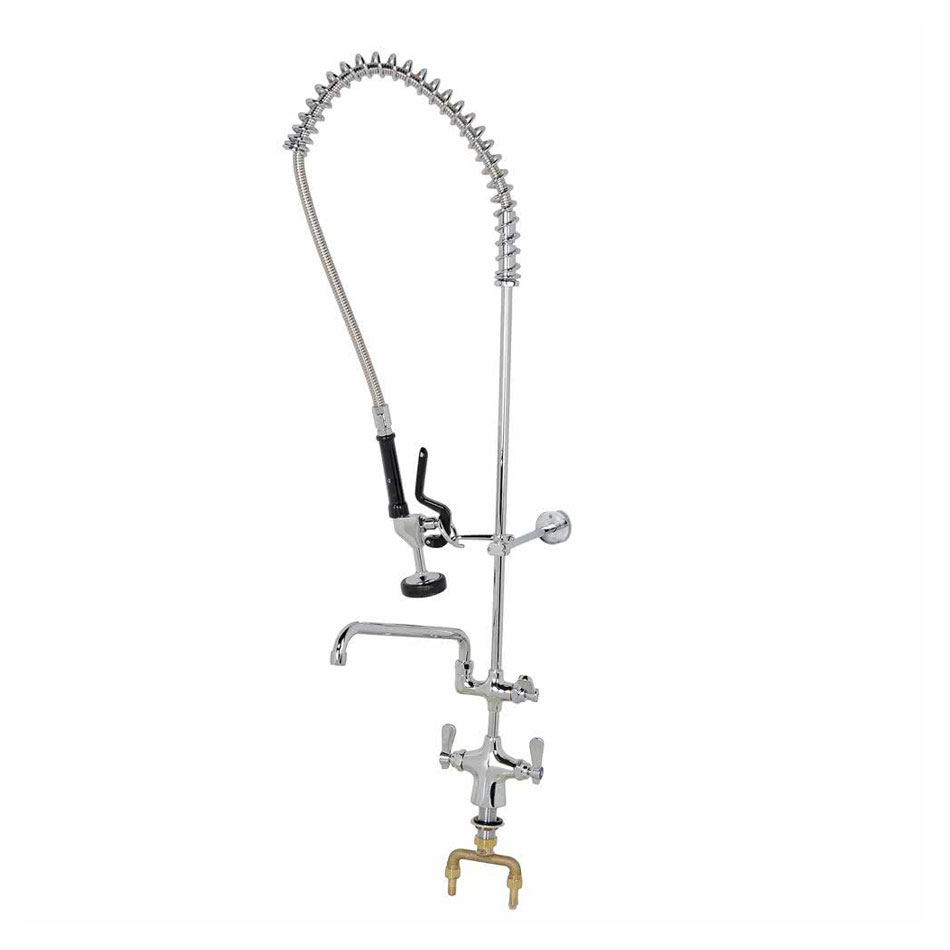 Regency 1.42 GPM Deck Mount Single Hole Pre-Rinse Assembly with 4" Centers and 12" Add On Faucet