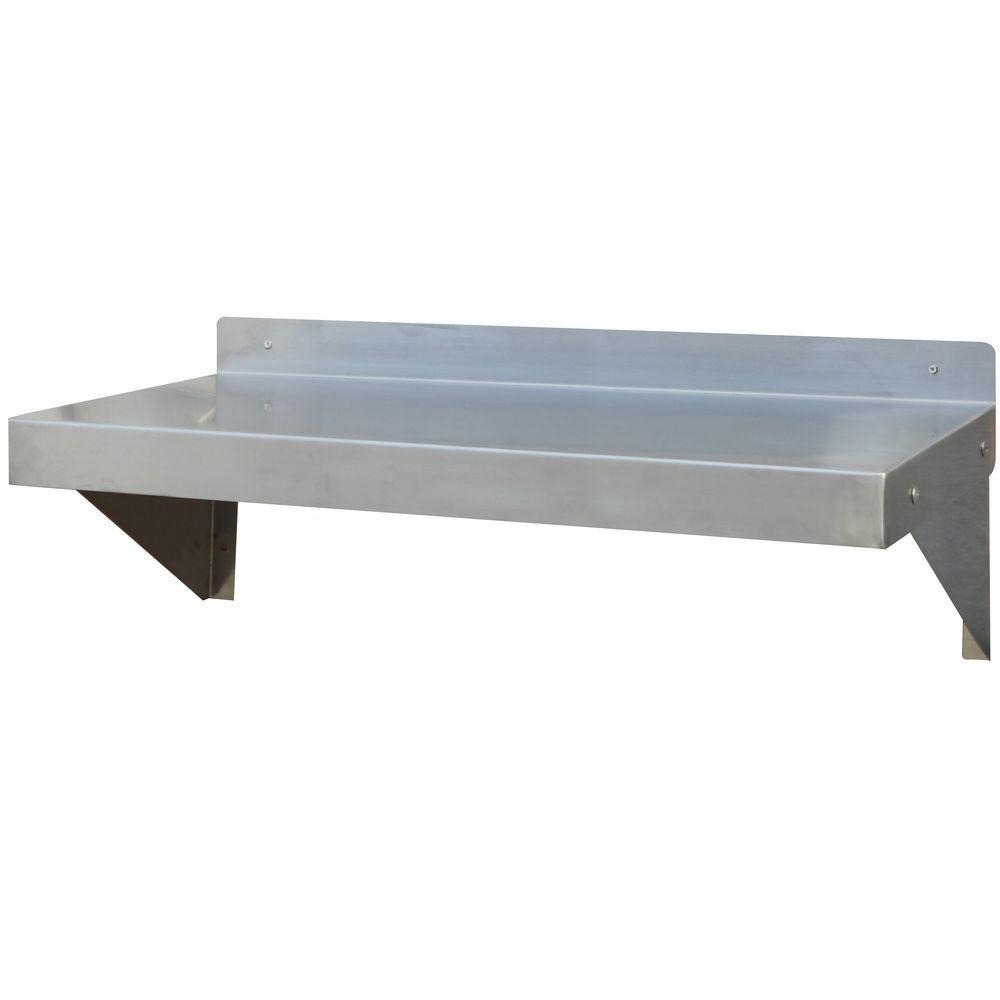 Stainless Steel Heavy Duty Solid Wall Shelf
